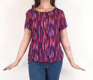 Harvest Lane colourful print top size 12 Harvest Lane preloved second hand clothes 1