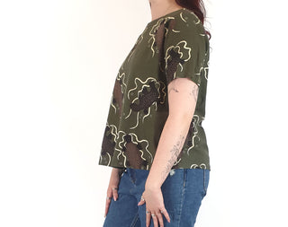 Jericho Road green echidna print top size 12 Jericho Road preloved second hand clothes 4