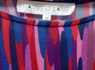 Harvest Lane colourful print top size 12 Harvest Lane preloved second hand clothes 6