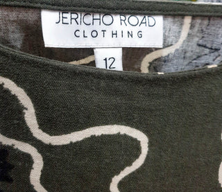 Jericho Road green echidna print top size 12 Jericho Road preloved second hand clothes 7