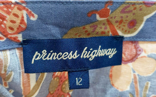 Princess Highway blue floral print top size 12 Princess Highway preloved second hand clothes 7