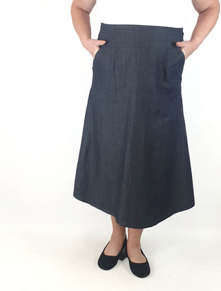 Essaye by Surface Art denim midi skirt size XL Essaye by Surface Art preloved second hand clothes 3