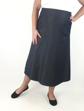 Essaye by Surface Art denim midi skirt size XL Essaye by Surface Art preloved second hand clothes 2