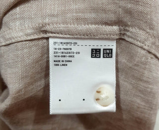 Uniqlo tan linen shirt size XXL Uniqlo preloved second hand clothes 10