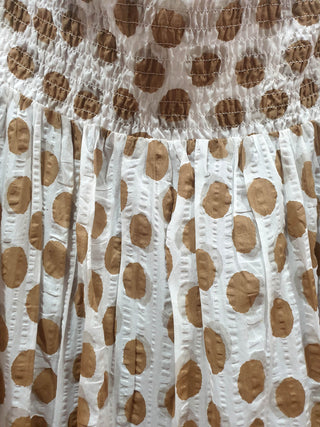 Brown polka dot skirt fits size 16-18