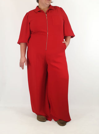 Red jumpsuit size 20 Unknown preloved second hand clothes 1