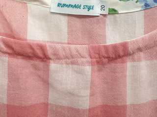 Rummage Style pink check top size 20 Rummage Style preloved second hand clothes 7