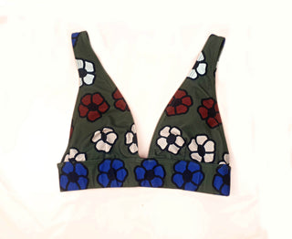 Obus green bikini top size 2 (best fits 8-10)