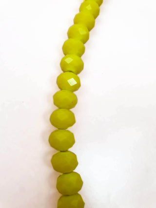 Yellow gemstone necklace, short length