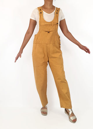 Terracotta cotton overalls size M (tiny fit, best fits size 10) Unknown preloved second hand clothes 2