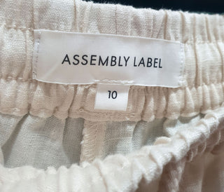 Assembly Label cream linen pants size 10