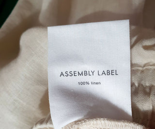 Assembly Label cream linen pants size 10