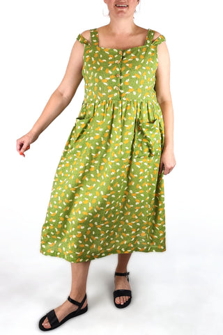 Kindling green print cotton dress size 16 Kindling preloved second hand clothes 2