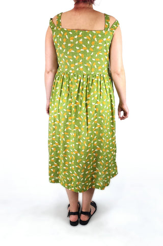 Kindling green print cotton dress size 16 Kindling preloved second hand clothes 6