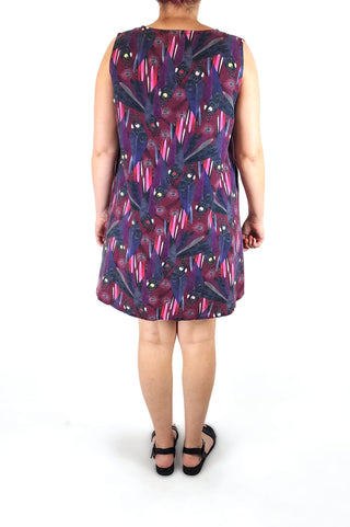 Karla Cola purple cockatoo print cotton dress size L Karla Cola preloved second hand clothes 6