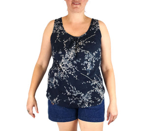 Finki navy floral print top size 16