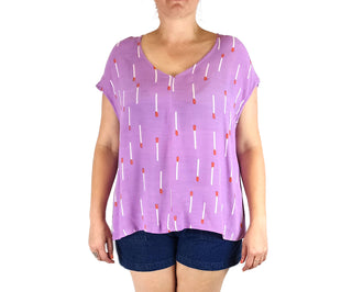 Leonard St purple top size 14