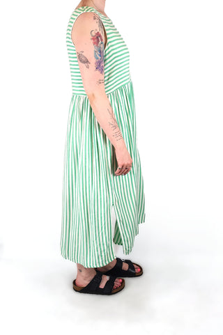 Elm green striped dress size 12