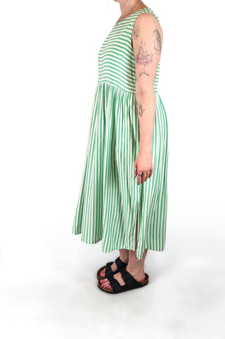 Elm green striped dress size 12