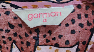 Gorman pink cheetah print playsuit size 12