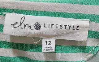 Elm green striped dress size 12