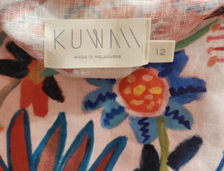 Kuwaii unique and fabulous linen top size 12