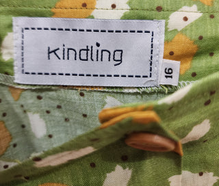 Kindling green print cotton dress size 16 Kindling preloved second hand clothes 7