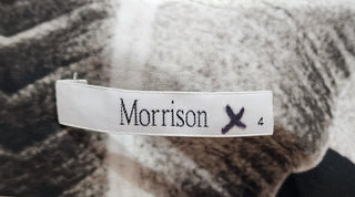 Morrison black and white print wrap dress size 4, best fits 14