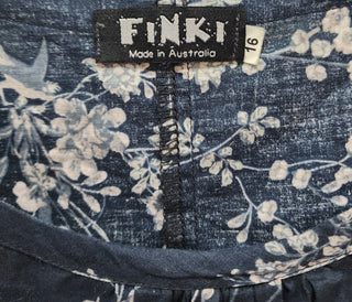 Finki navy floral print top size 16