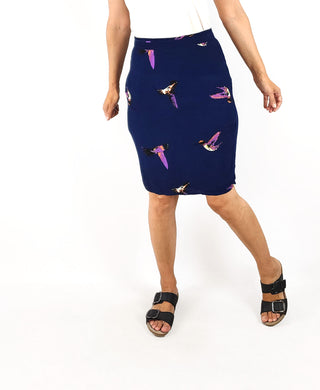 Leonard St navy skirt size 8 Leonard St preloved second hand clothes 3