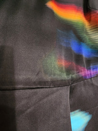 Elk black unique print dress size 8 (note: small pull) Elk preloved second hand clothes 9