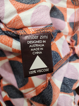 Mister Zimi colourful wrap style dress size 8 Mister Zimi preloved second hand clothes 8