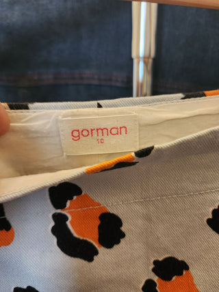 Gorman blue animal print pinafore dress size 10