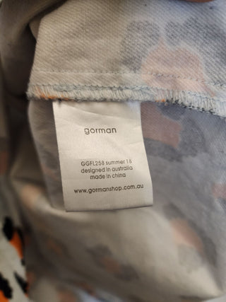 Gorman blue animal print pinafore dress size 10
