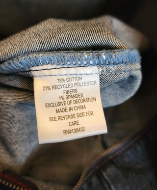 ModCloth denim flared jumpsuit size M (best fits 10)