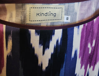 Kindling unique print cotton dress size 10