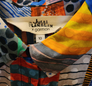 Gorman + Julia Flannagan silk mix dress size 10