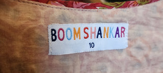 Boom Shankar pink red wrap dress size 10