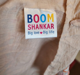 Boom Shankar pink red wrap dress size 10