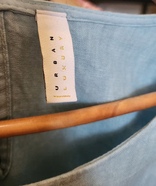 Urban Luxury blue 100% linen dress size 10