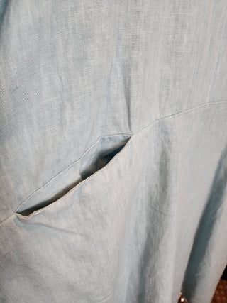 Urban Luxury blue 100% linen dress size 10