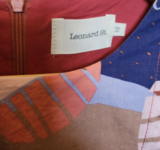 Leonard St unique print dress size 10