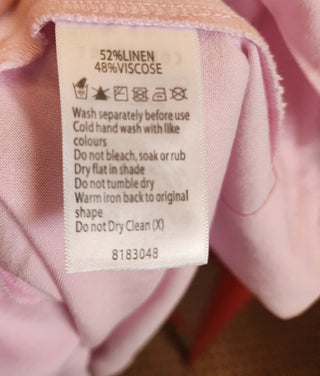 Elm pink linen viscose dress size 10