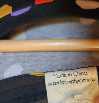 Miranda Murphy black cotton dress size 10