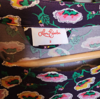 Leona Edminston purple floral dress size 10