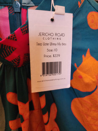 Jericho Road 'deep water whimsy' dress size 10