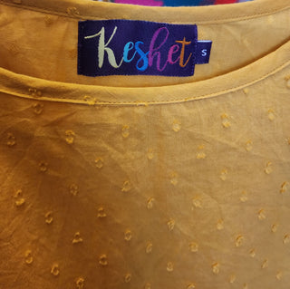 Keshet yellow cotton top size 10