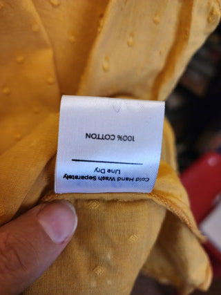 Keshet yellow cotton top size 10
