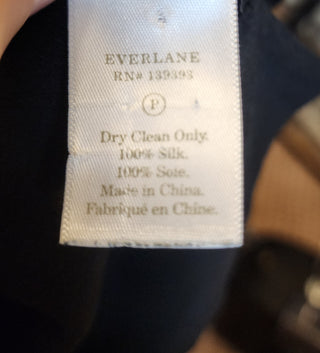 Everlane black 100% silk top size 10