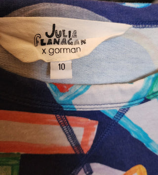 Gorman + Julia Flanagan unique print top size 10